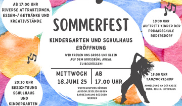 Plakat Sommerfest 2025_Schulraumerweiterung und Kindergarten Plakat Sommerfest 2025_Schulraumerweiterung und Kindergarten