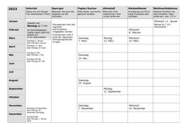 Abfallkalender 2023 Abfallkalender für die Gemeinde Rodersdorf 2023