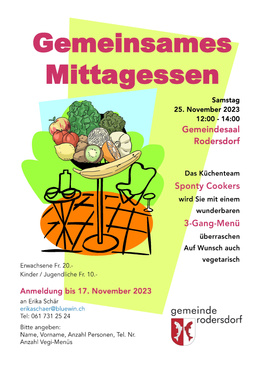 Gemeinsames Mittagessen November 2023 Gemeinsames Mittagessen