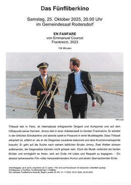 Flyer Fünfliberkino 25.10.2025 Fünfliberkino