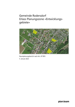 Raumplanungsbericht Rodersdorf_Erlass_Planungszone_230427 Raumplanungsbericht