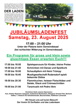 Flyer_Ladenfest_2025 Flyer Dorfladenfest