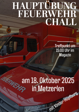 Hauptübung 2025 Plakat A0 Flyer