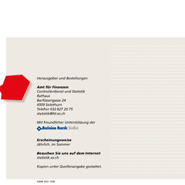 Kanton Solothurn in Zahlen 2022 Kanton Solothurn in Zahlen 2022