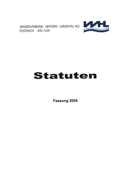 Statuten WHL