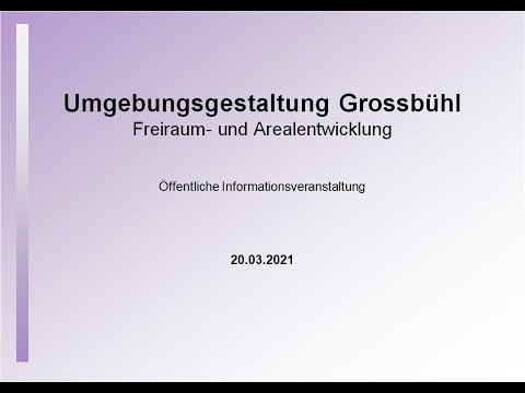 Grossbühl Infoveranstaltung 20 März